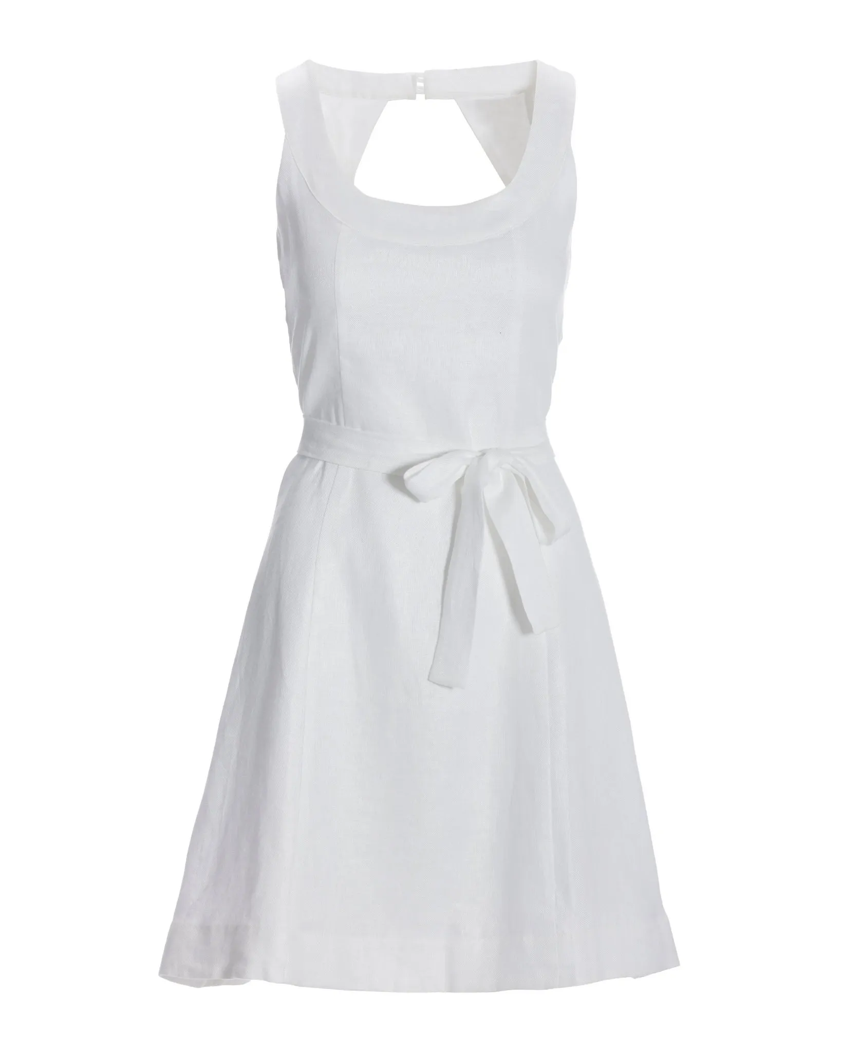 Polished Linen Versatile A Line Dress White sold by Boston Proper product image thumbnail 2