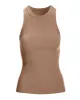So Essential Ribbed High Neck Top Chanterelle sold by Boston Proper