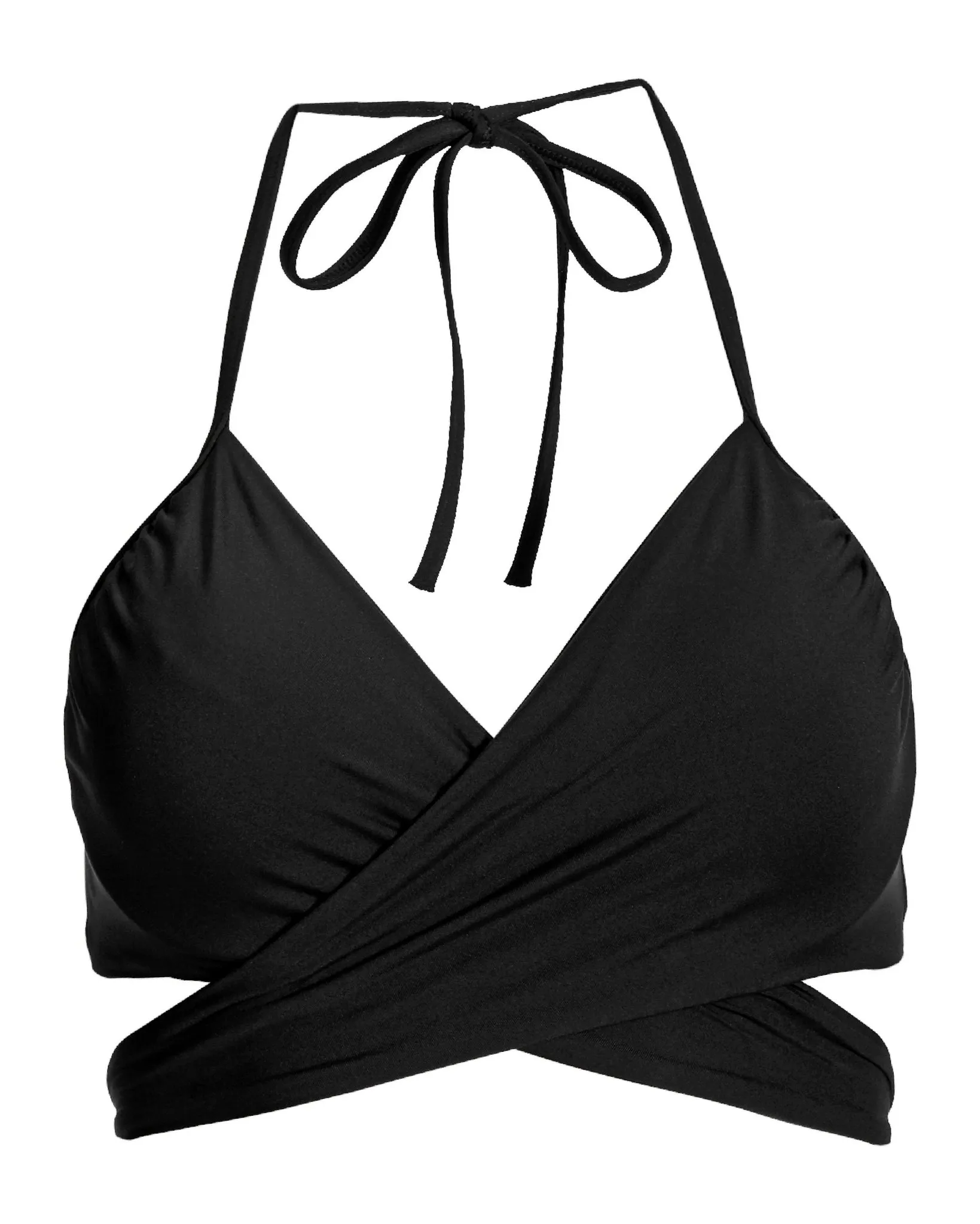Swim Sense Underwire Wrap Bikini Top Proper Black sold by Boston Proper product image thumbnail 2