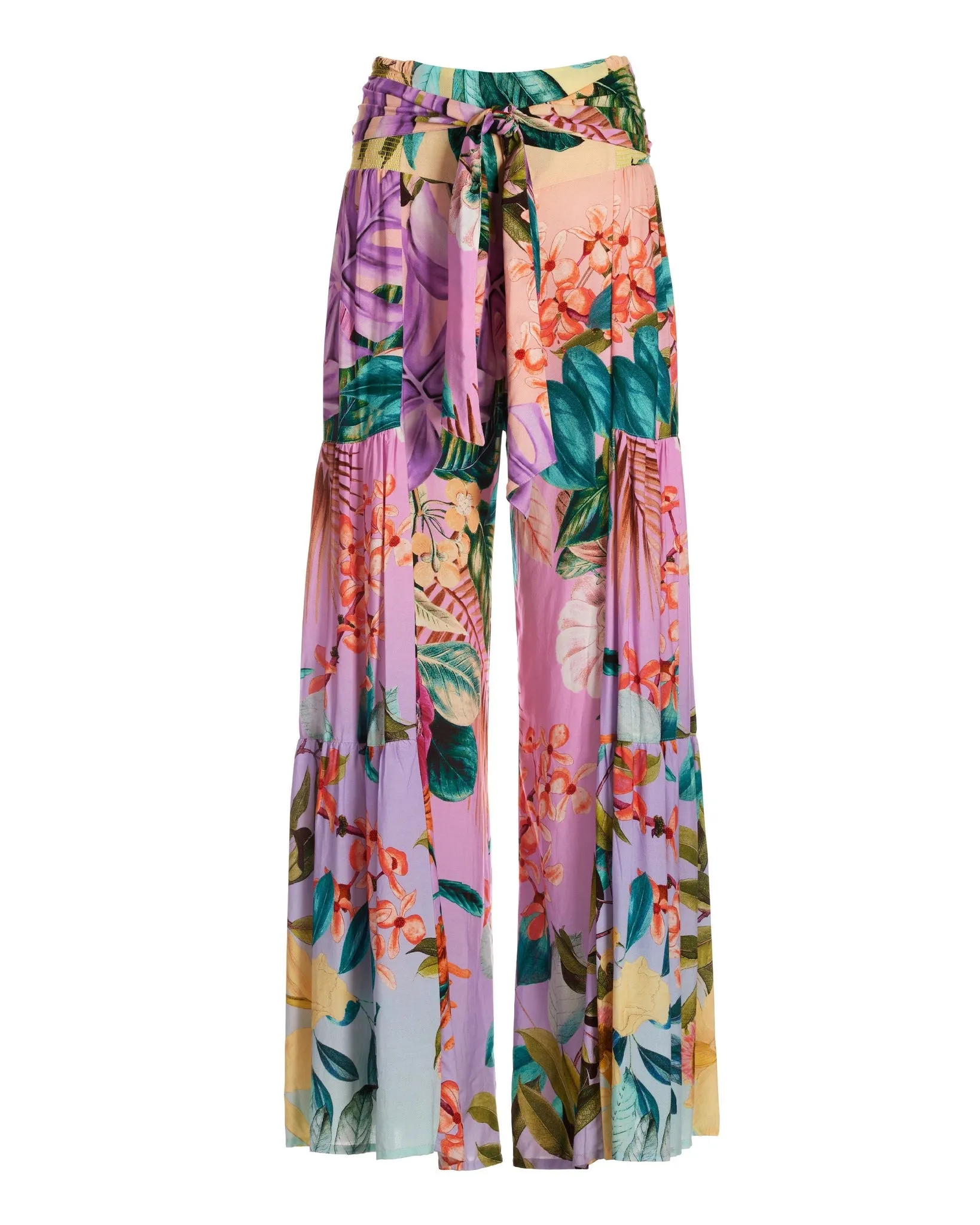 Floral Printed Cover Up Pant Lilac Multi sold by Boston Proper product image thumbnail 2