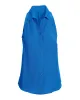 Linen Sleeveless Button-Front Shirt Indigo Bunting sold by Boston Proper