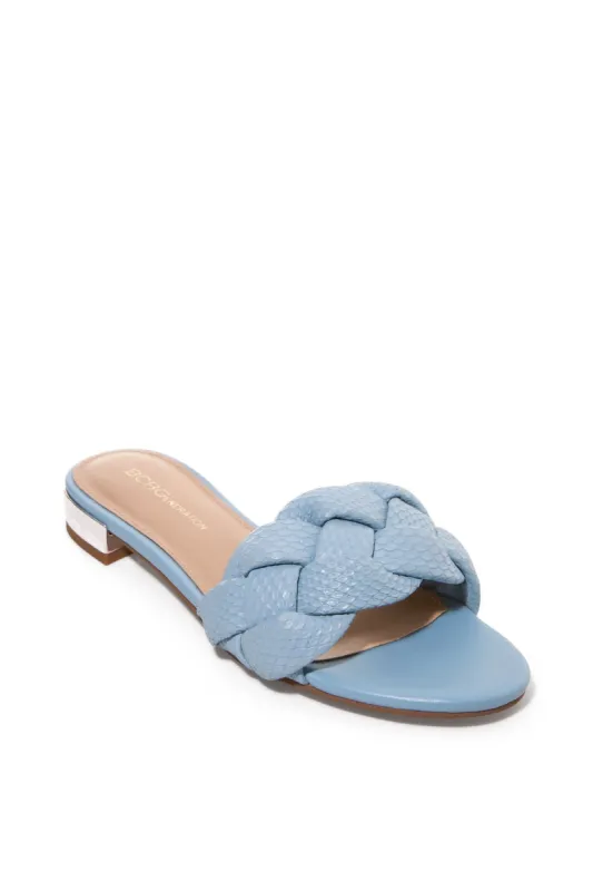 Woven Braided Flat Sandal Blue sold by Boston Proper