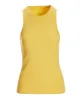 So Essential Ribbed High Neck Top Lemon Drop sold by Boston Proper