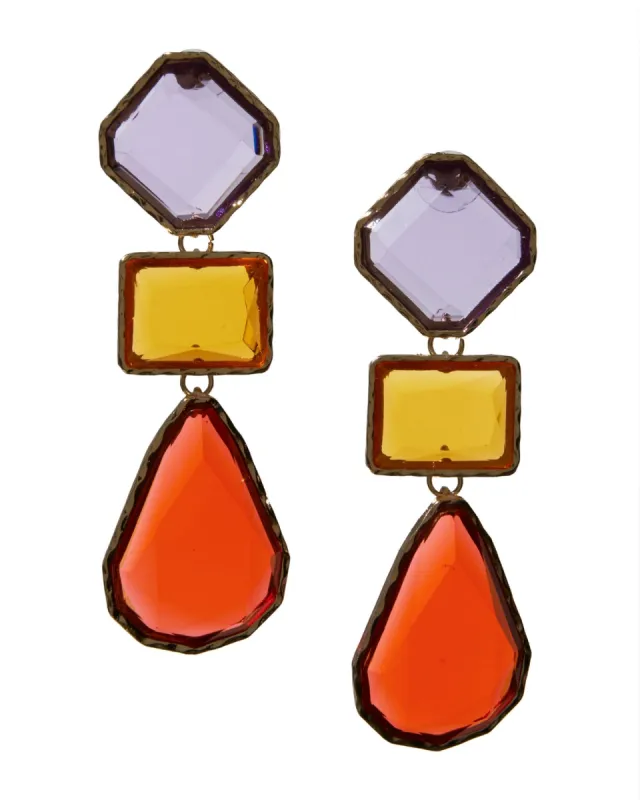 Gem Teardrop Earring Multi sold by Boston Proper