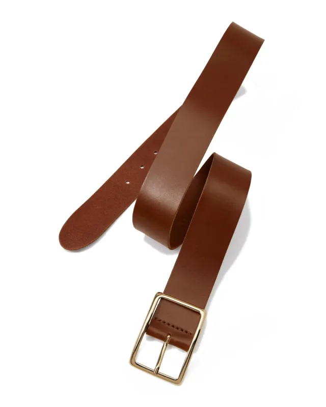 Modern Classic Leather Belt Cognac sold by Boston Proper