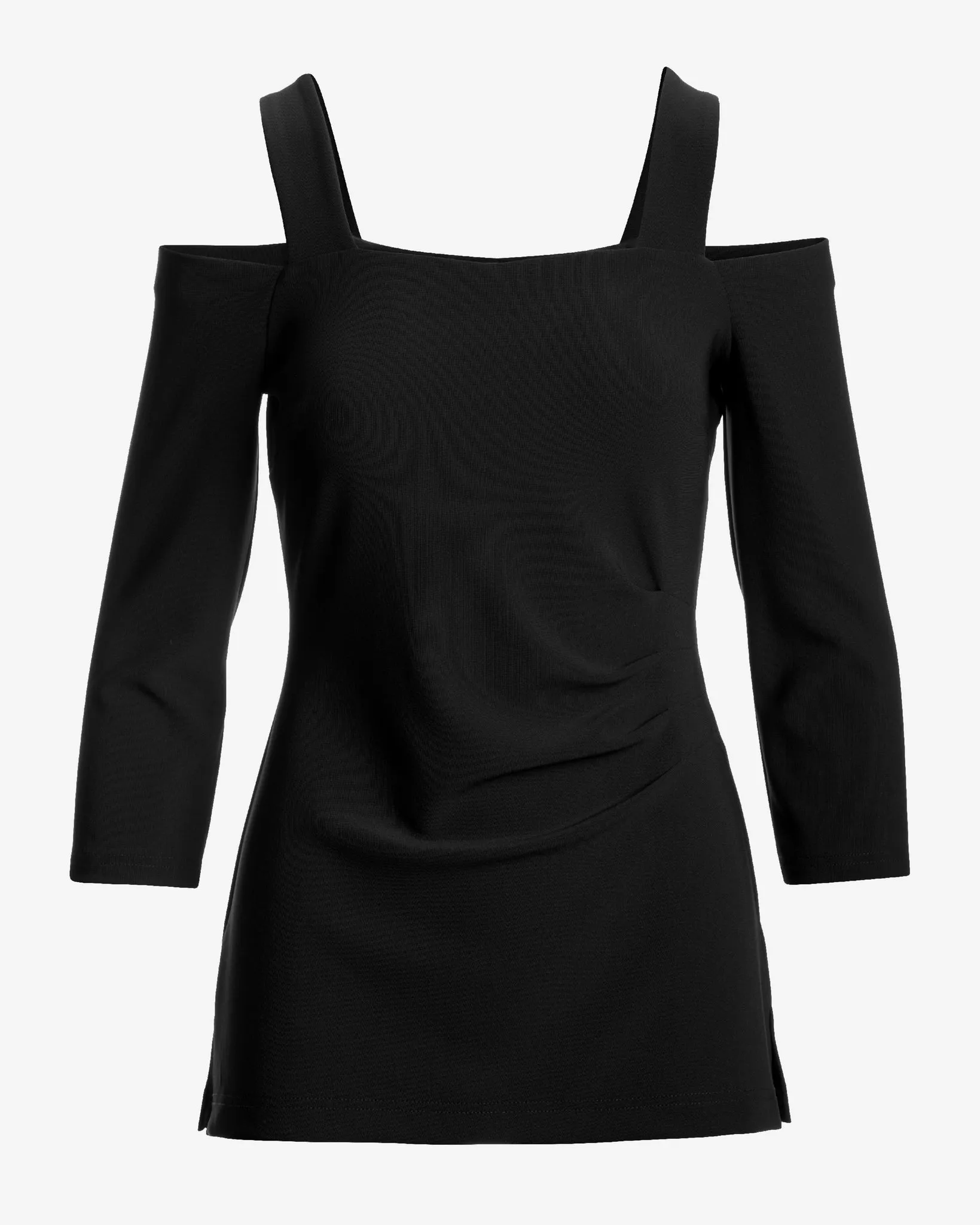 Beyond Travel Cold Shoulder Three Quarter Sleeve Top Jet Black sold by Boston Proper product image thumbnail 2