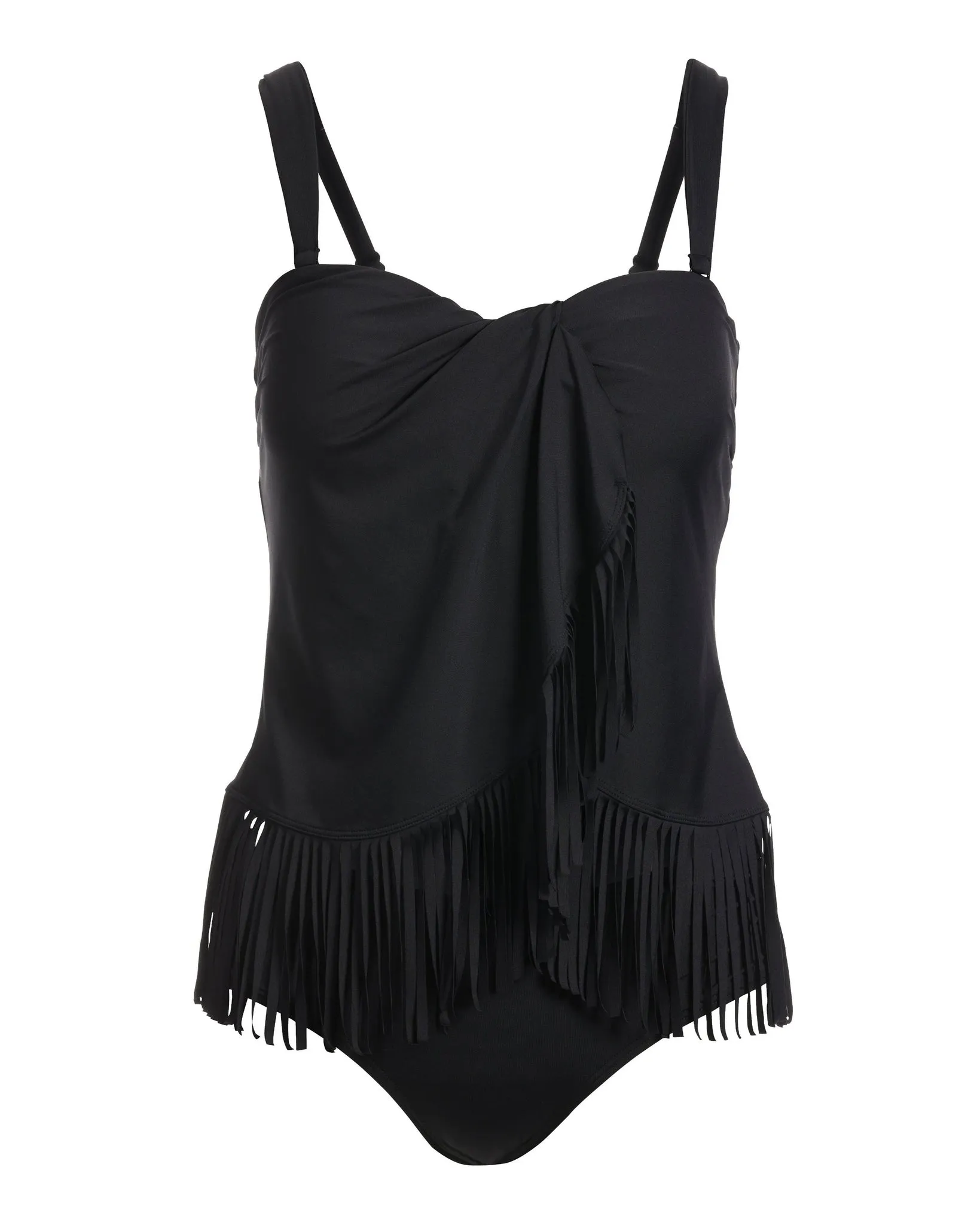 Fringe Bandeau Tankini Swimsuit Black sold by Boston Proper product image thumbnail 2