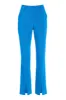 Modern Slim-Leg Slit-Front Trouser Pant Ibiza Blue sold by Boston Proper