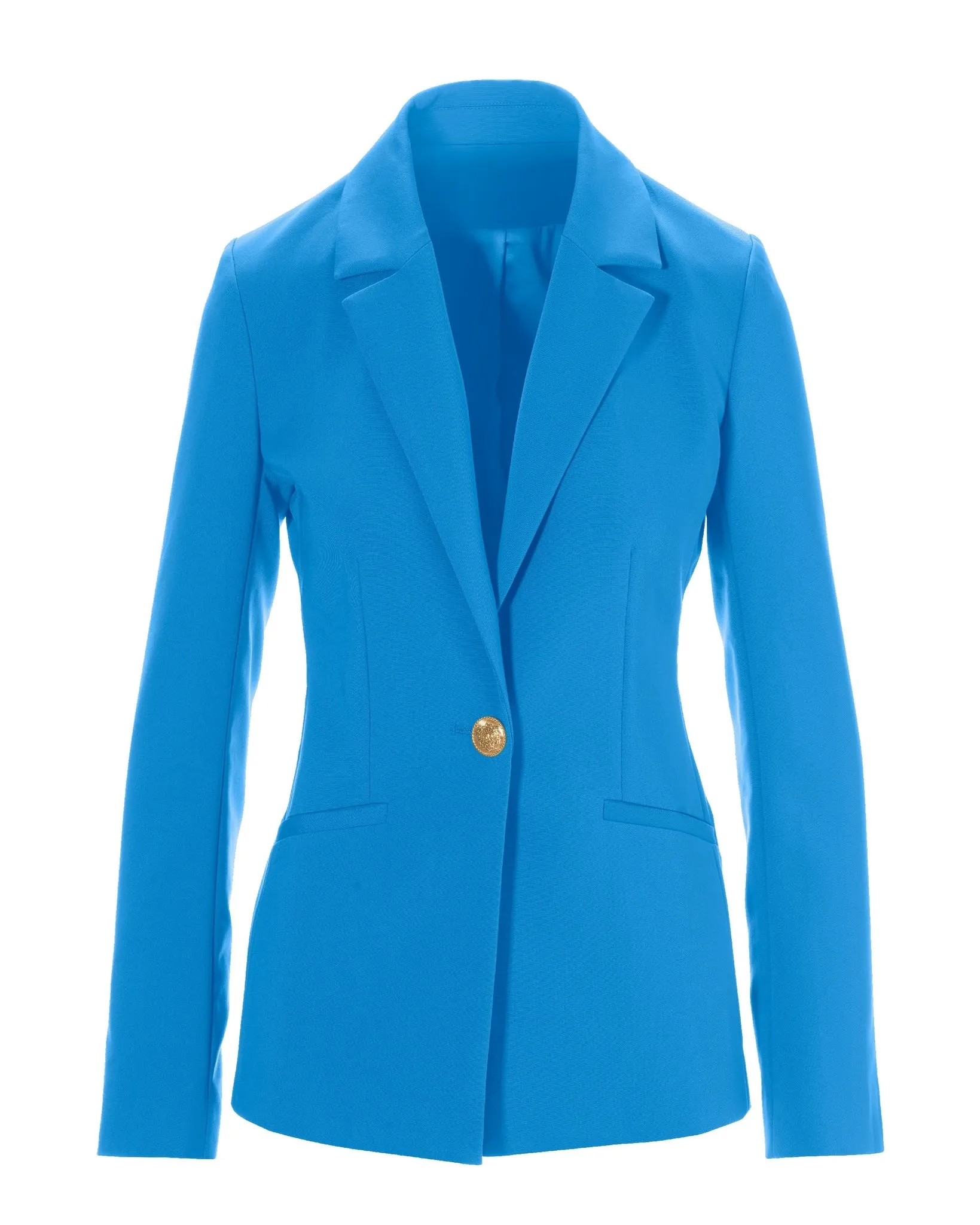 Modern Single Button Blazer Blithe Blue sold by Boston Proper product image thumbnail 2