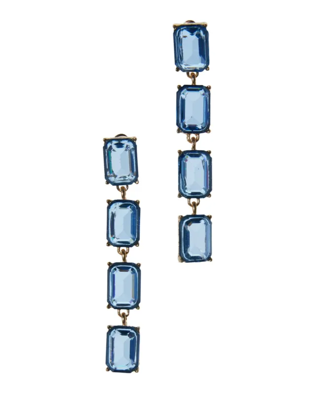 Gem Drop Earring Blue/Gold sold by Boston Proper