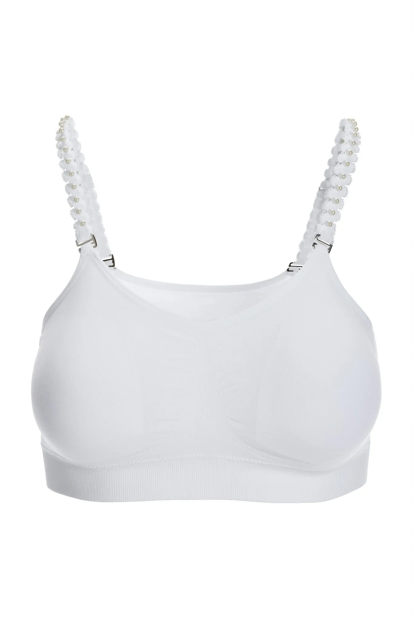 Faux Pearl Strap It Bralette White sold by Boston Proper