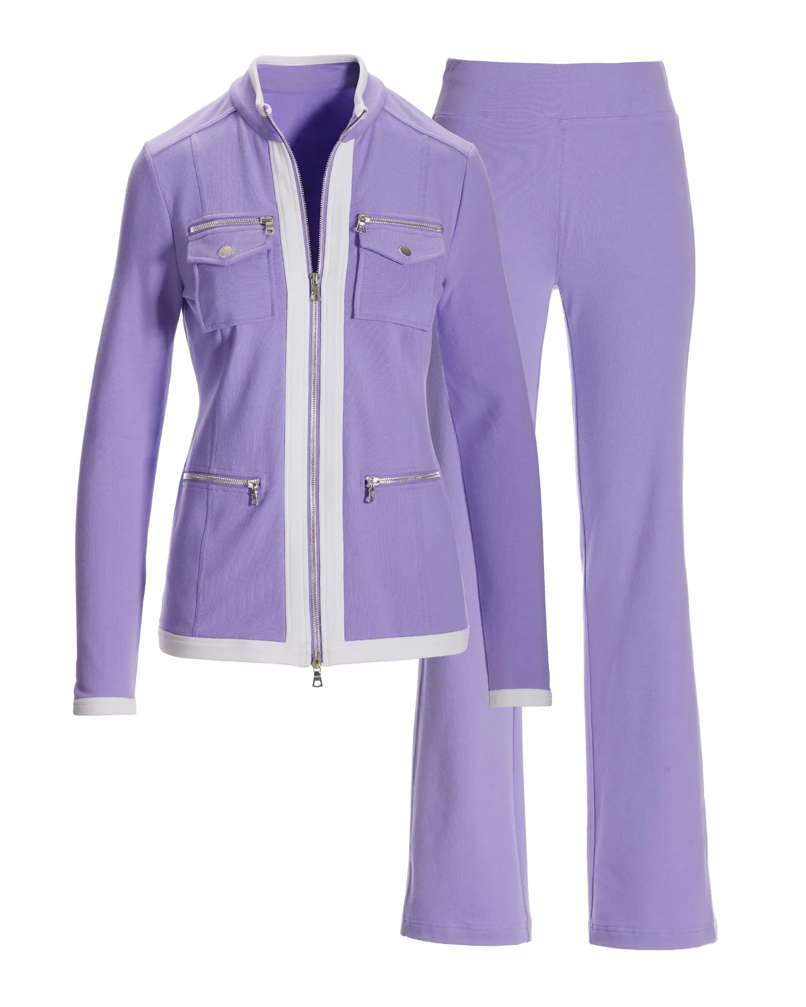 Chic Zippered Sport Coordinate Set Violet Tulip sold by Boston Proper product image thumbnail 2