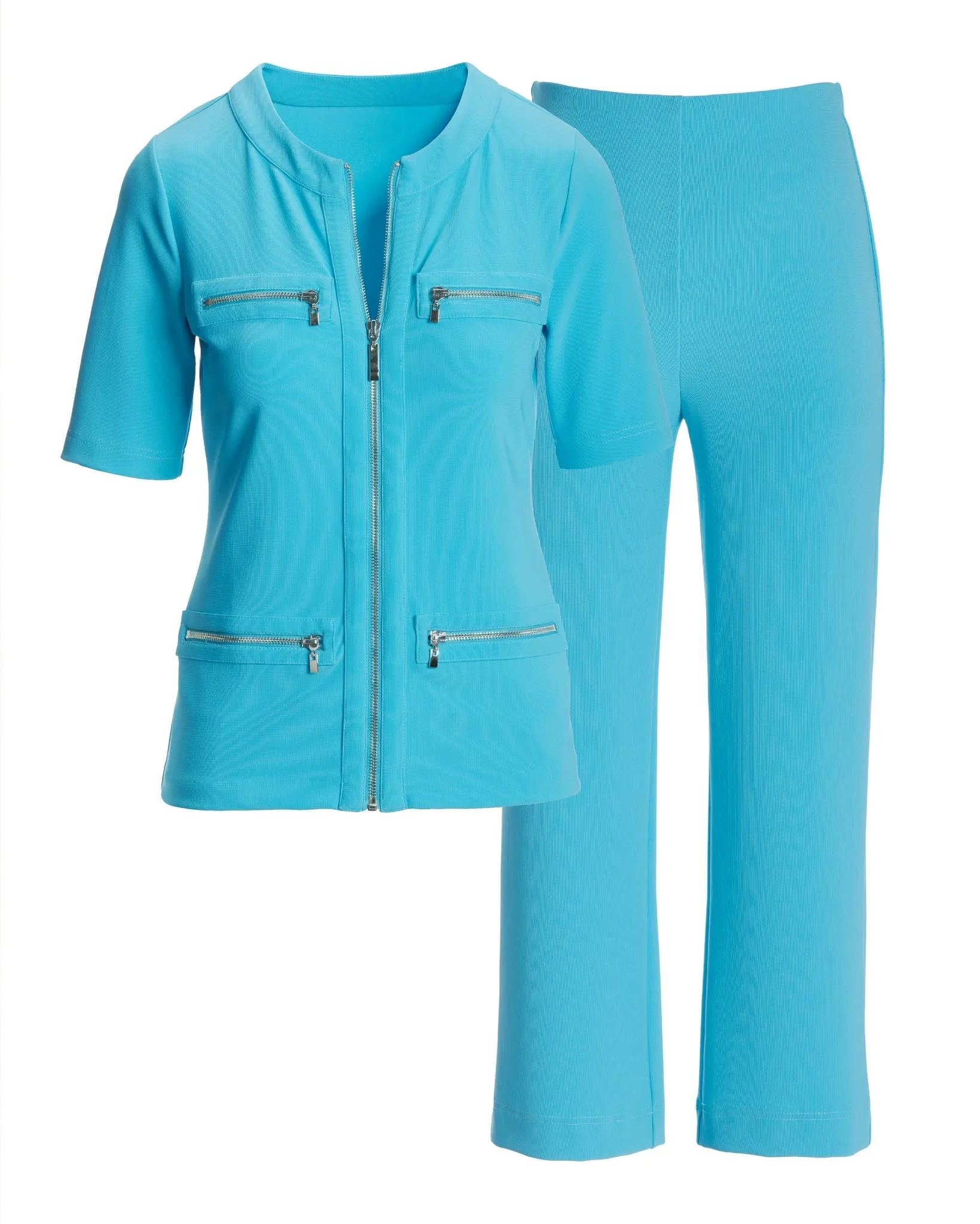 Beyond Travel Cropped Chic Coordinates Blue Grotto sold by Boston Proper product image thumbnail 2