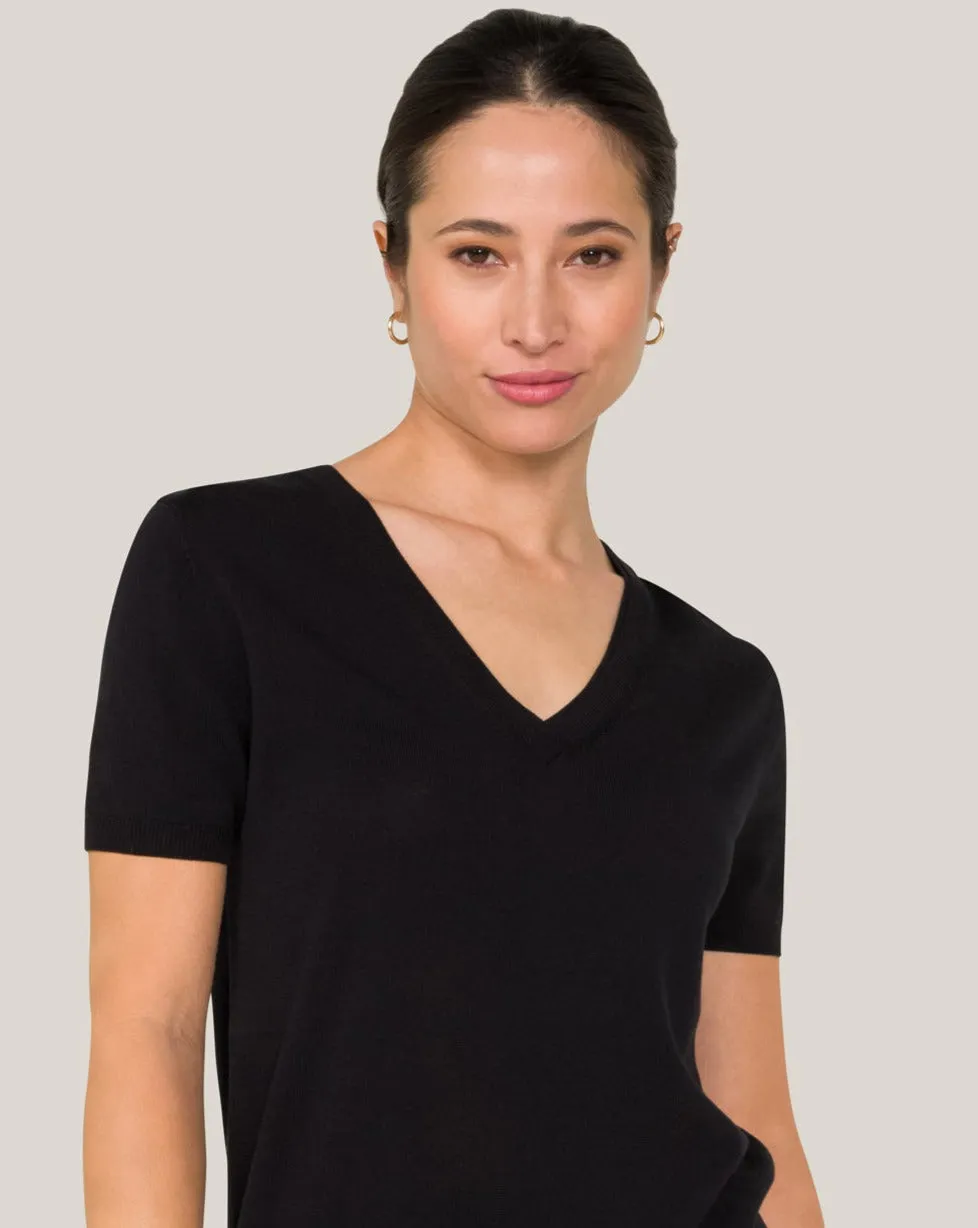 Vida Knit Tee Black sold by Boston Proper product image thumbnail 4