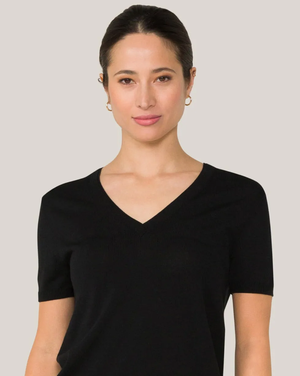 Vida Knit Tee Black sold by Boston Proper product image thumbnail 2