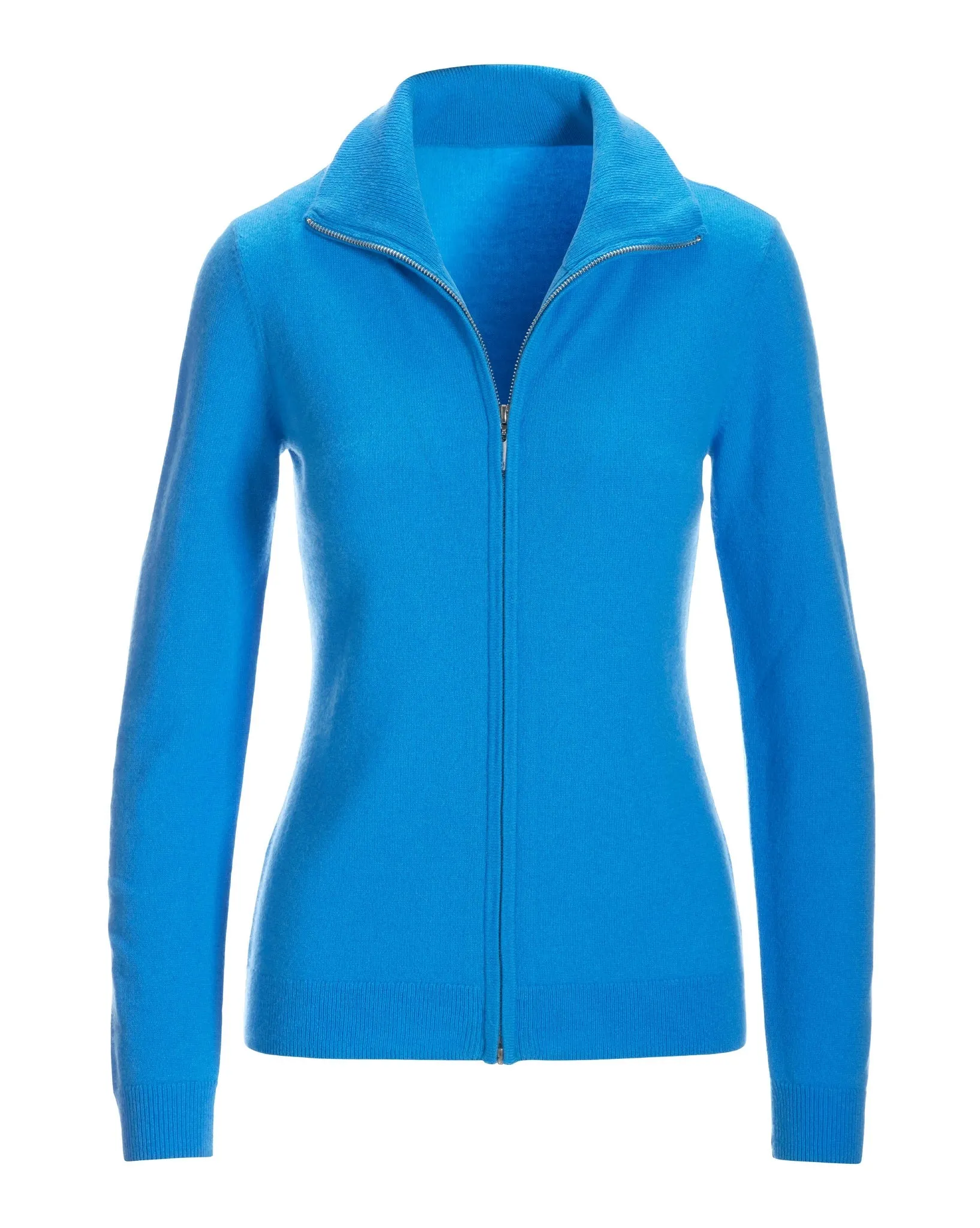 Cashmere Zip Up Cardigan Sky sold by Boston Proper product image thumbnail 2