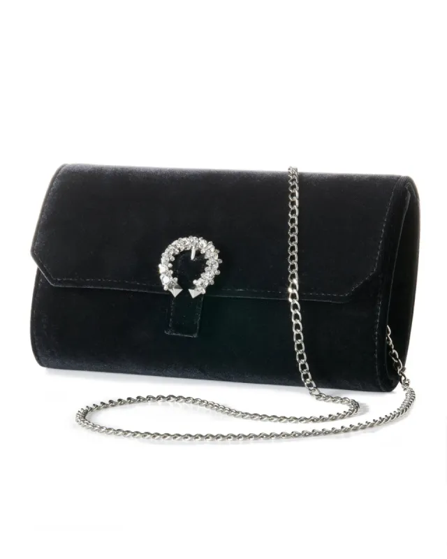 Velvet Embellished Clutch Black sold by Boston Proper