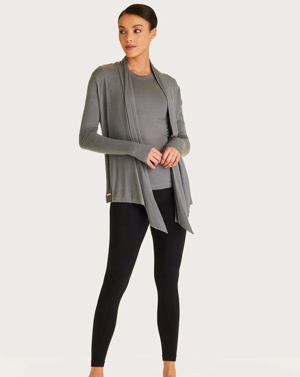 Washable Cashmere Cardigan Charcoal sold by Boston Proper product image thumbnail 3