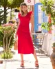 Woven Platform Block Heel Red sold by Boston Proper