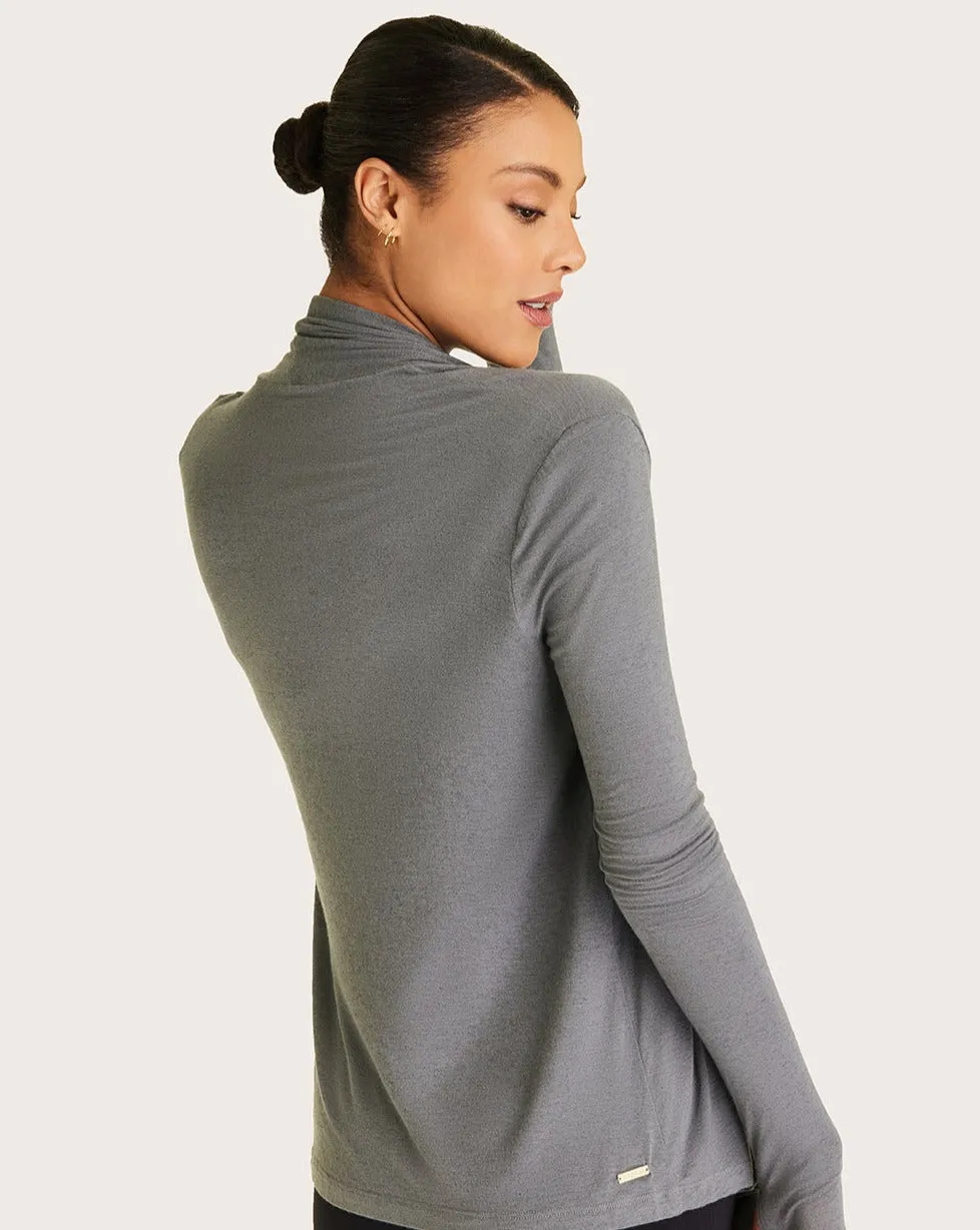 Washable Cashmere Cardigan Charcoal sold by Boston Proper product image thumbnail 2