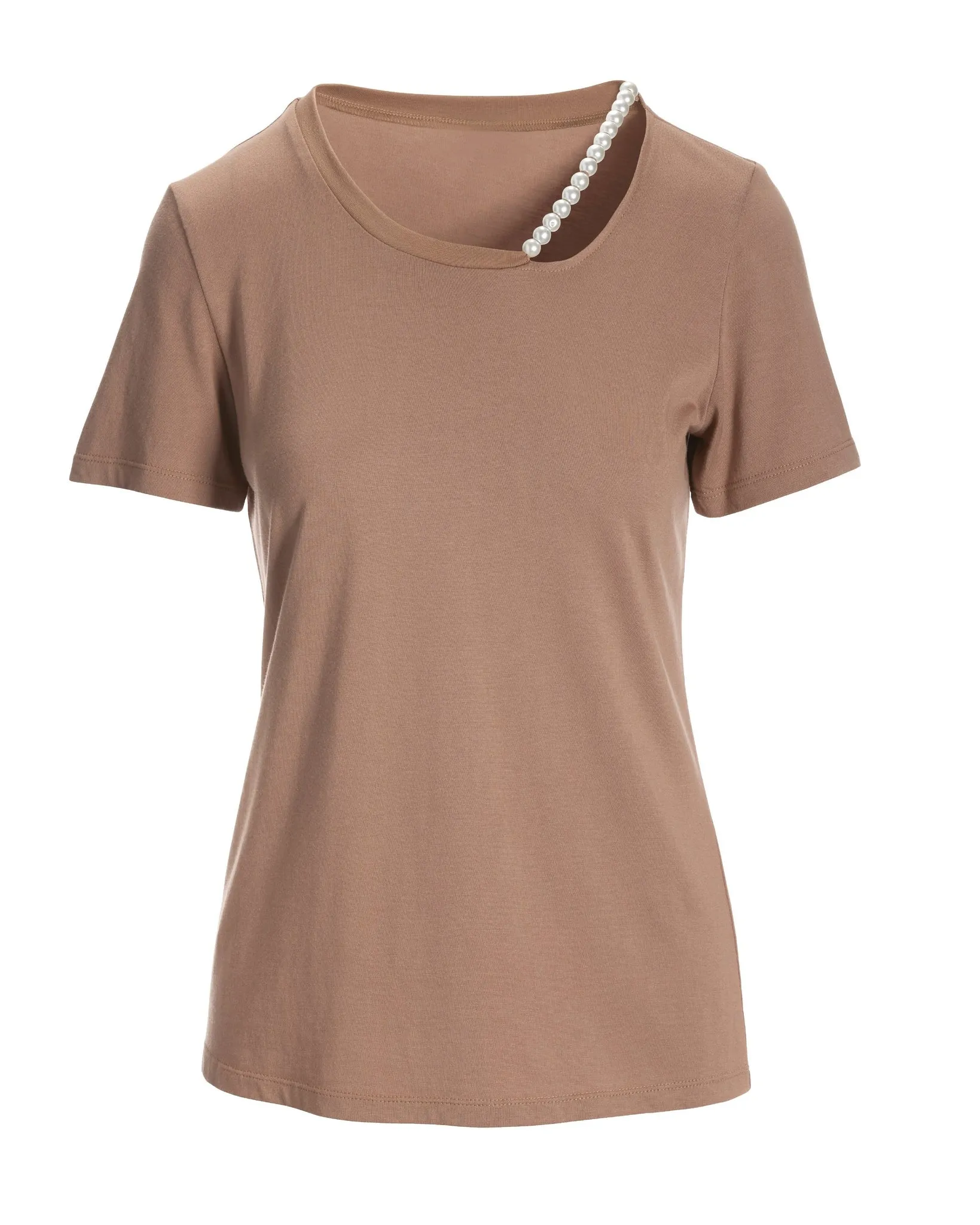 Pearl Cut Out T Shirt Chanterelle sold by Boston Proper product image thumbnail 2