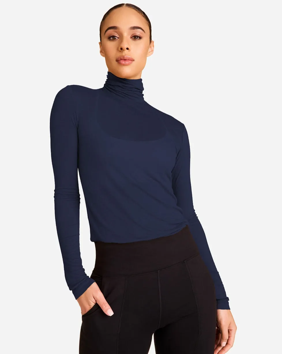 Washable Cashmere Turtleneck Navy sold by Boston Proper product image thumbnail 2