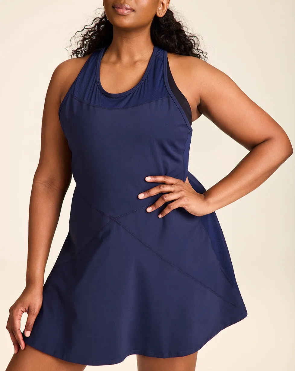 Serena Dress Navy sold by Boston Proper