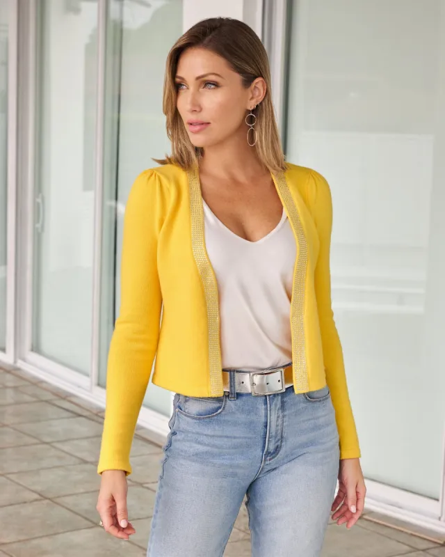 Embellished Trim Cardigan Dandelion sold by Boston Proper