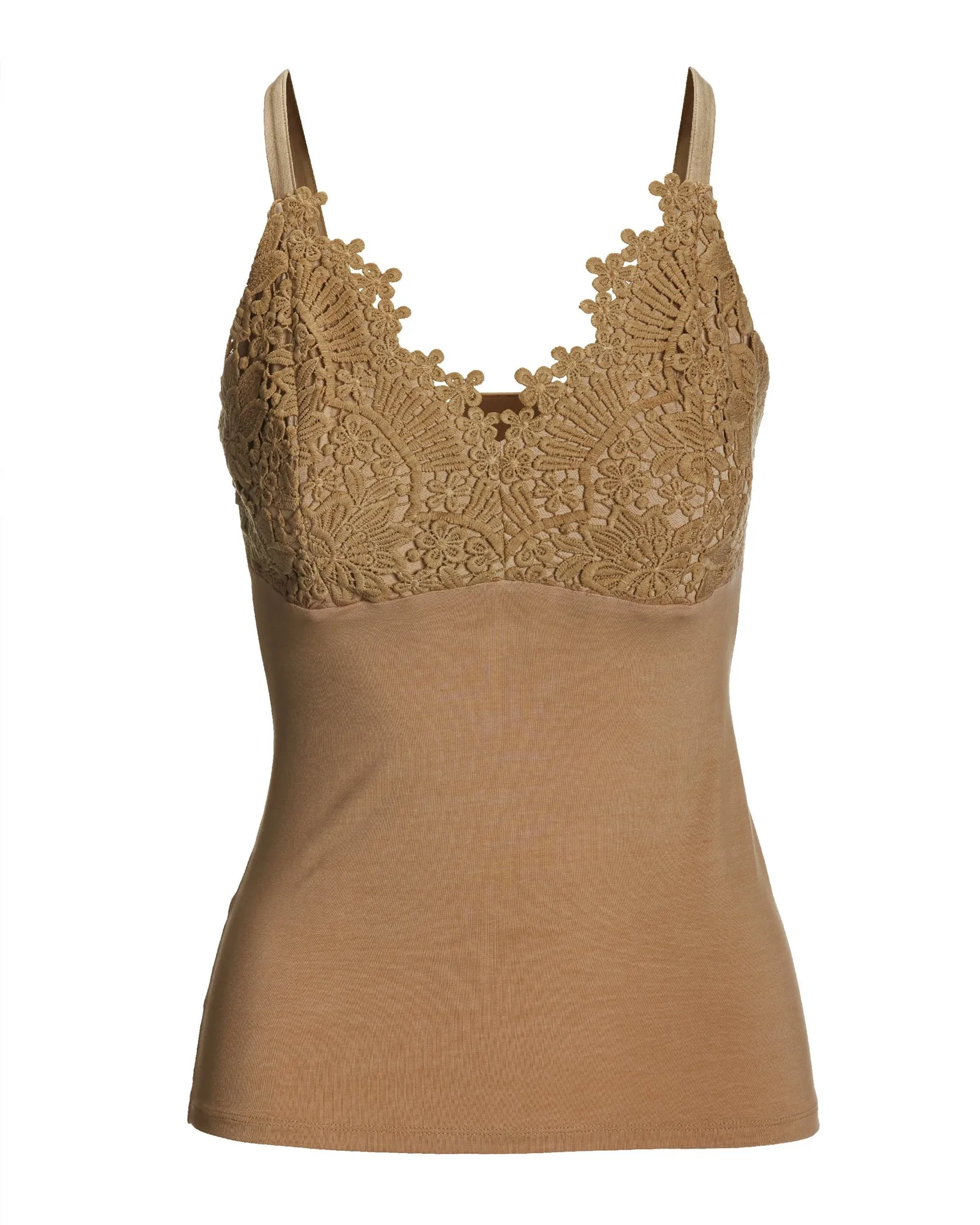 Lace Trim Cami Suntan sold by Boston Proper product image thumbnail 2