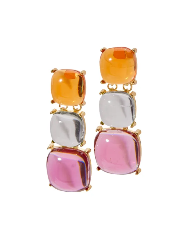 Multi Color Gem Drop Earrings Multi sold by Boston Proper