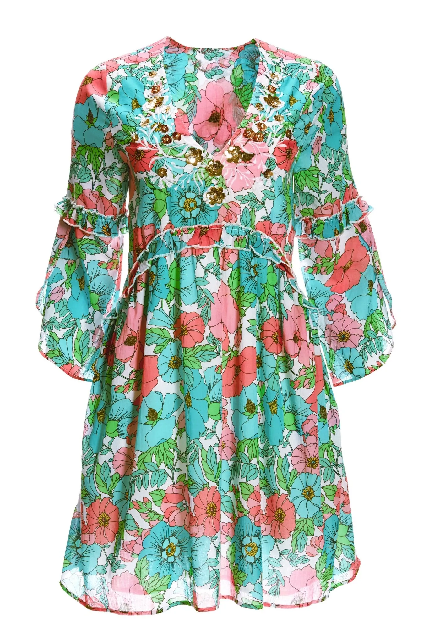 Bouquet of Summer Embellished Peasant Dress Multi sold by Boston Proper product image thumbnail 2