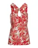 Beyond Travel Paradise Blooms Print Keyhole Tunic Top Pink Paradise/Light Camel sold by Boston Proper