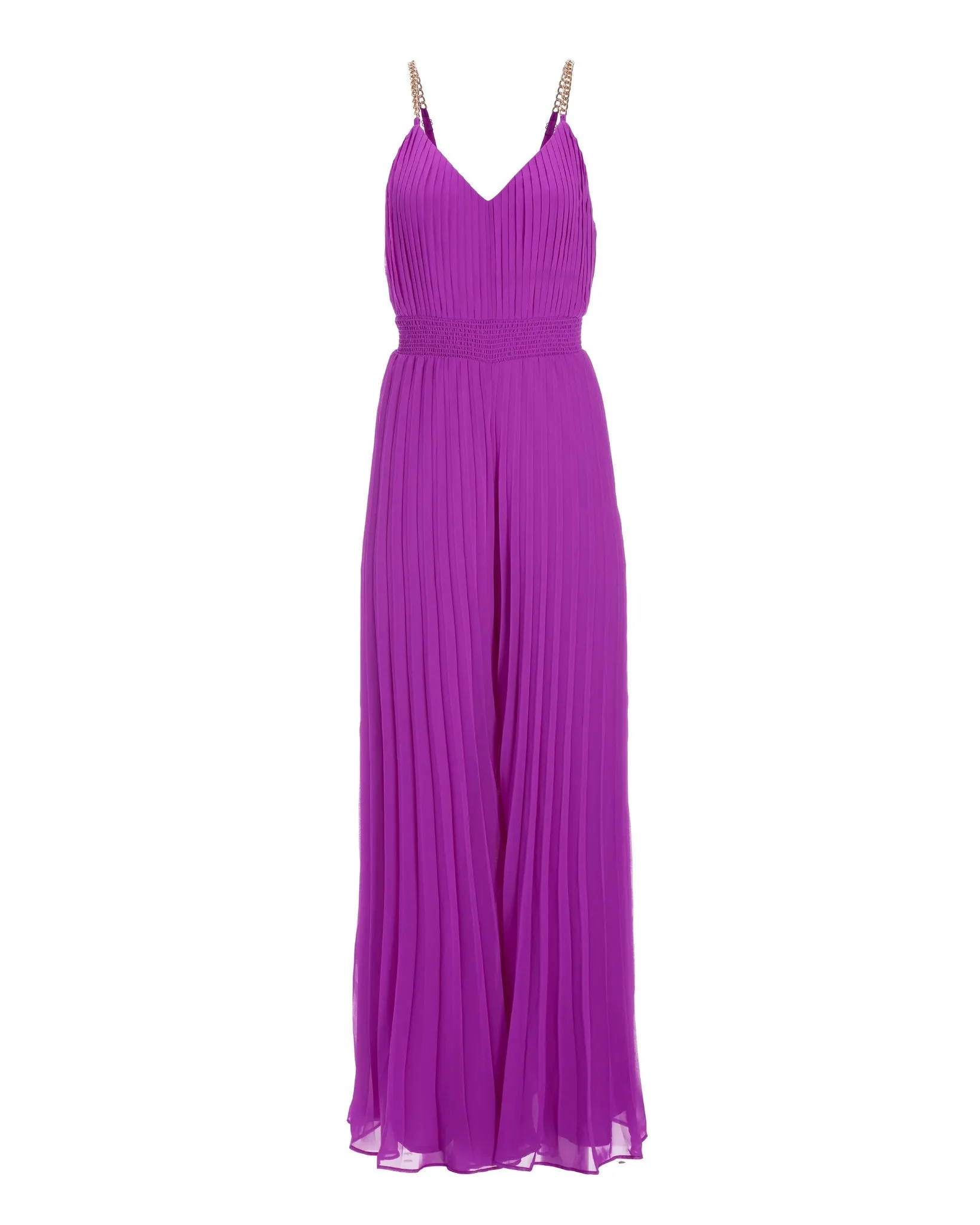 Chain Strap Pleated Jumpsuit Purple Cactus Flower sold by Boston Proper product image thumbnail 2