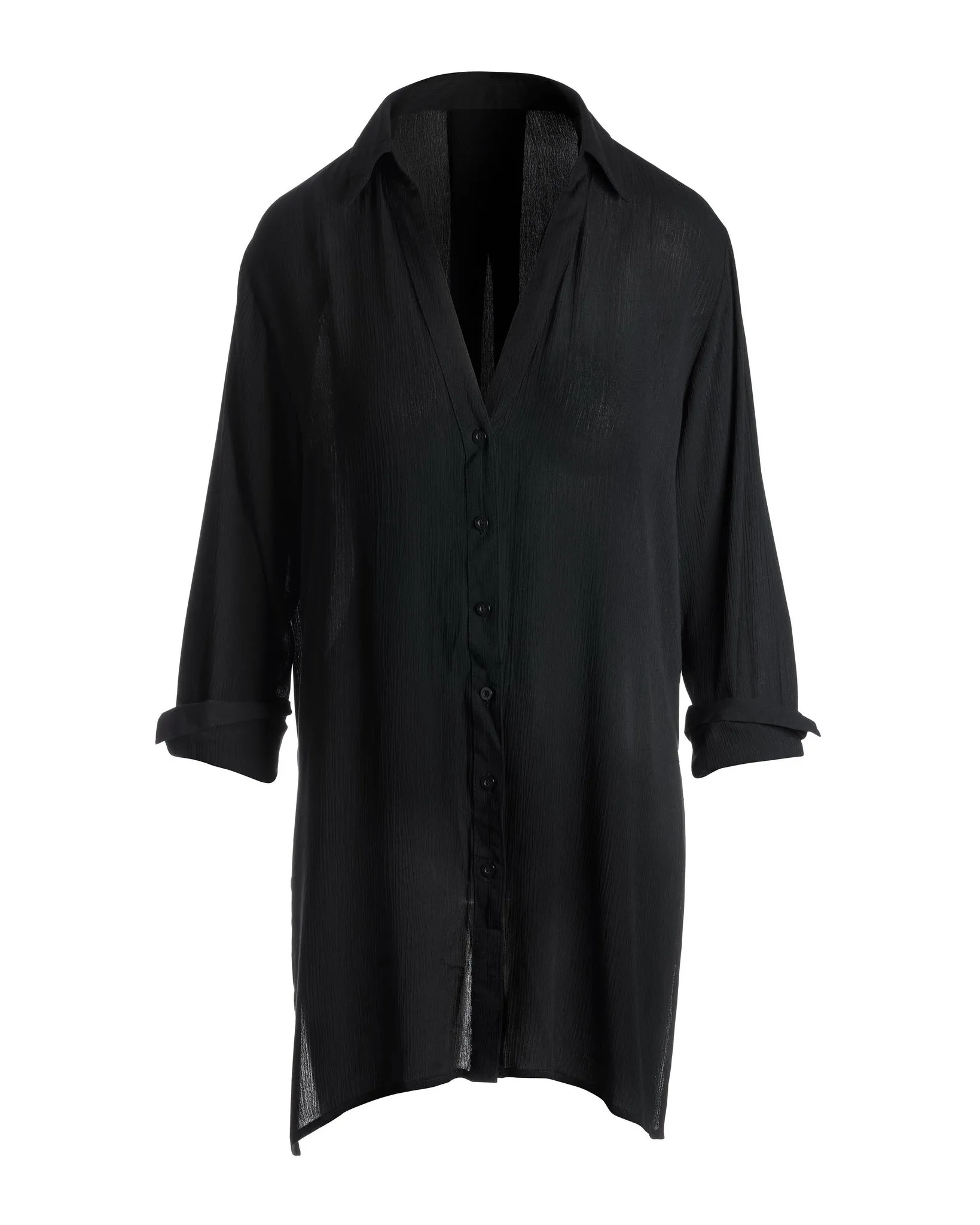 Button Up Versatile Shirt Cover Up Black sold by Boston Proper product image thumbnail 2