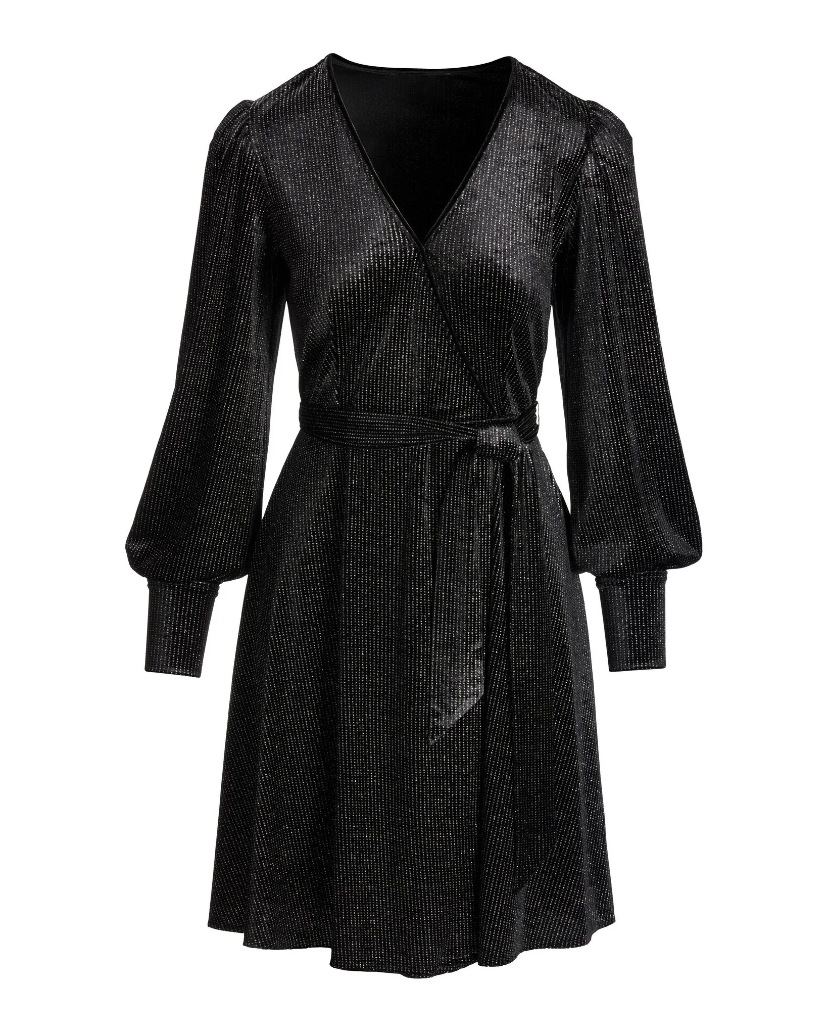 Velvet Shimmer Fit and Flare Dress Black sold by Boston Proper product image thumbnail 2