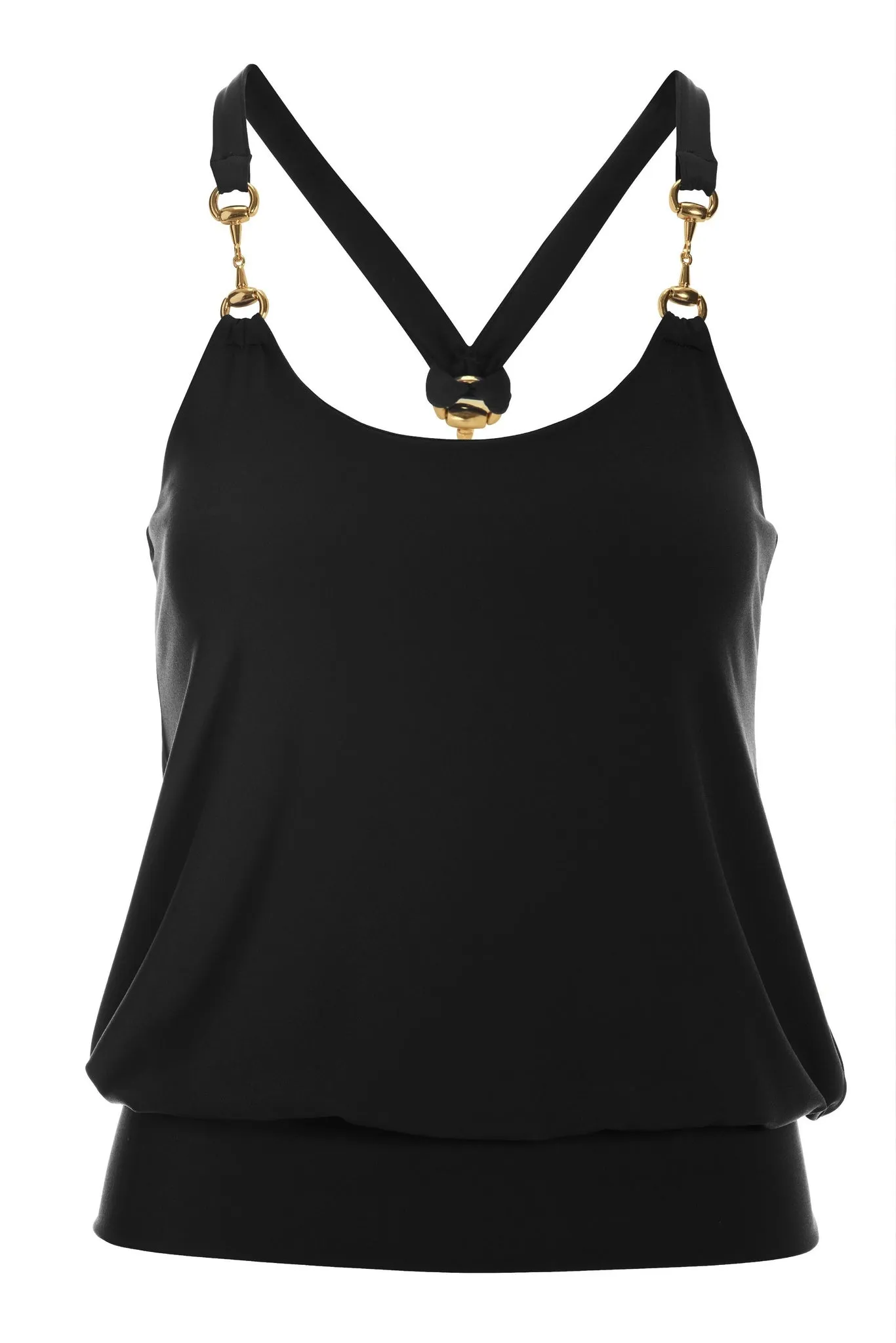 Hardware Detail Blouson Knit Top Black sold by Boston Proper product image thumbnail 2