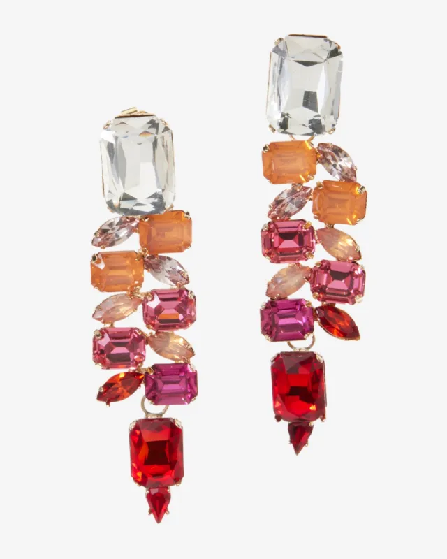 Ombre Navette Stone Drop Statement Earring Multi sold by Boston Proper