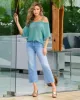 Malibu Wide Leg Cropped Jean Light Wash Denim sold by Boston Proper