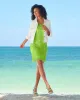 Raffia Platform Ankle Strap Heel Lime sold by Boston Proper