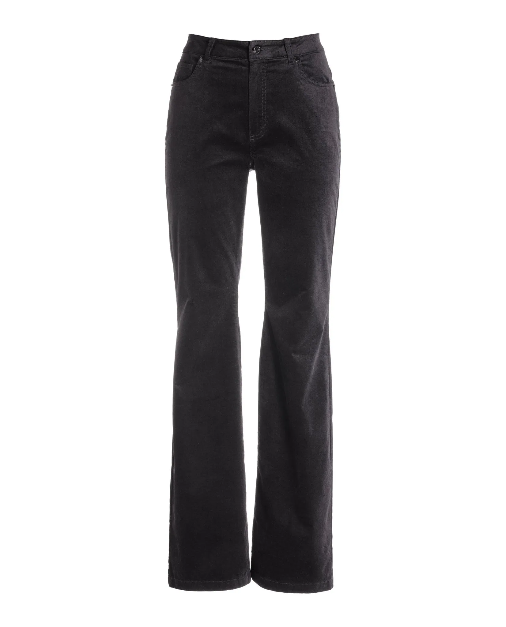 Monterey Velvet Five Pocket Bootcut Pant Black sold by Boston Proper product image thumbnail 2
