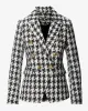 Houndstooth Double Breasted Blazer Black/White sold by Boston Proper