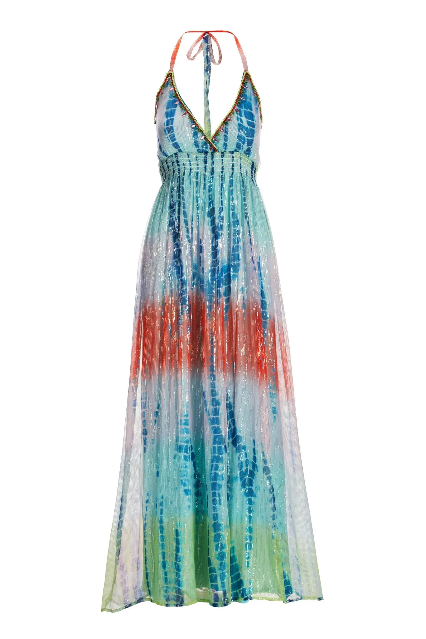 Tie Dye Print Embellished Maxi Dress Multi sold by Boston Proper product image thumbnail 2