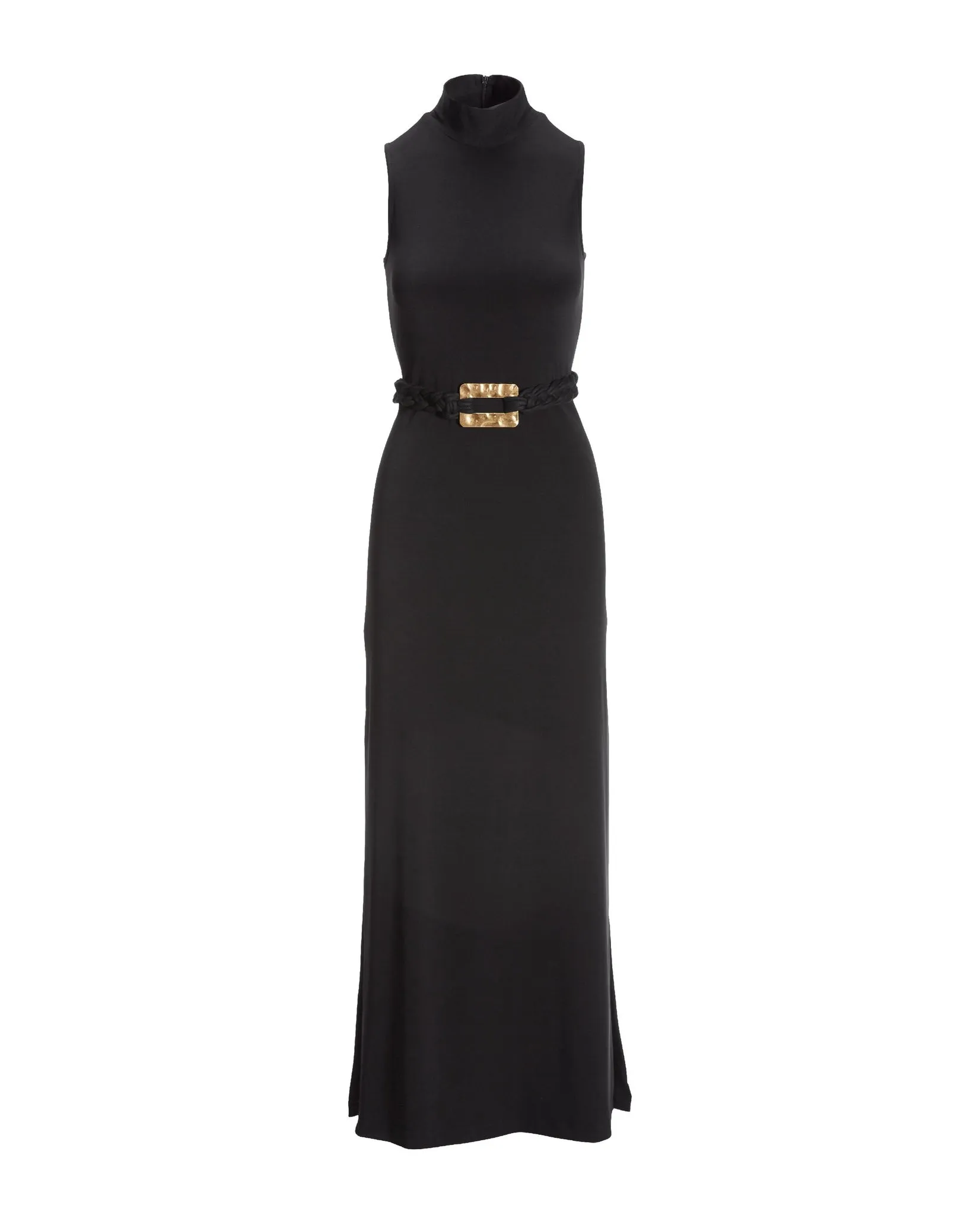 Mock Neck Belted Dress Black sold by Boston Proper product image thumbnail 2