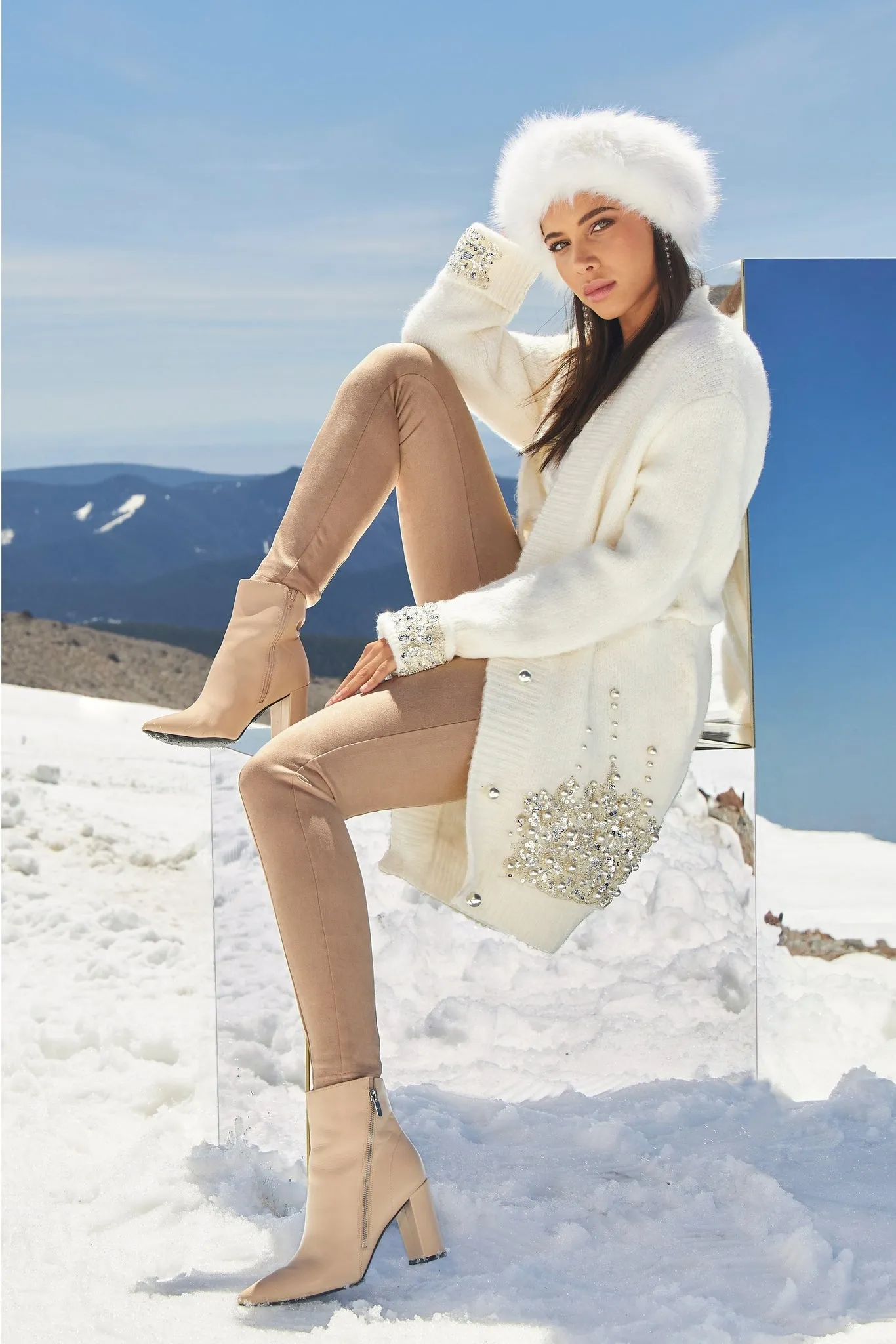 Faux Suede Pull On Legging Tan sold by Boston Proper