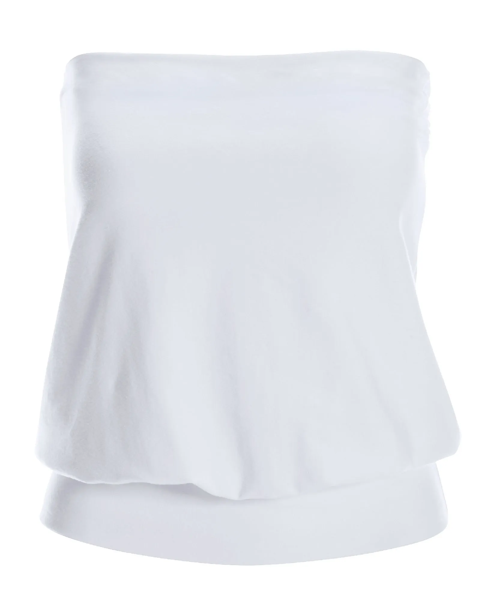 So Sexy Strapless Blouson Tube Top White sold by Boston Proper product image thumbnail 2
