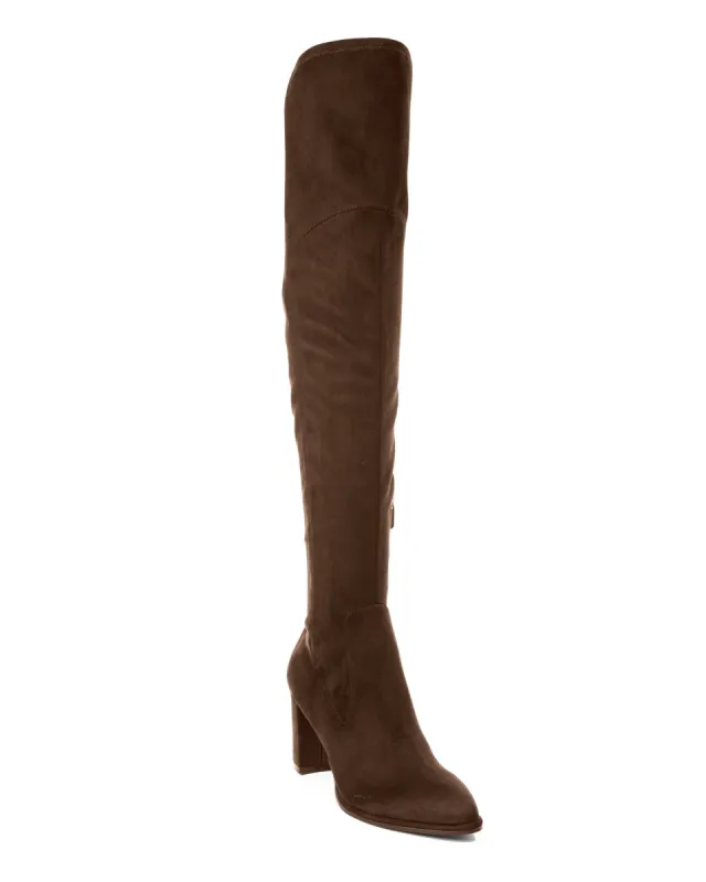 Suede Over The Knee Boot Brown sold by Boston Proper