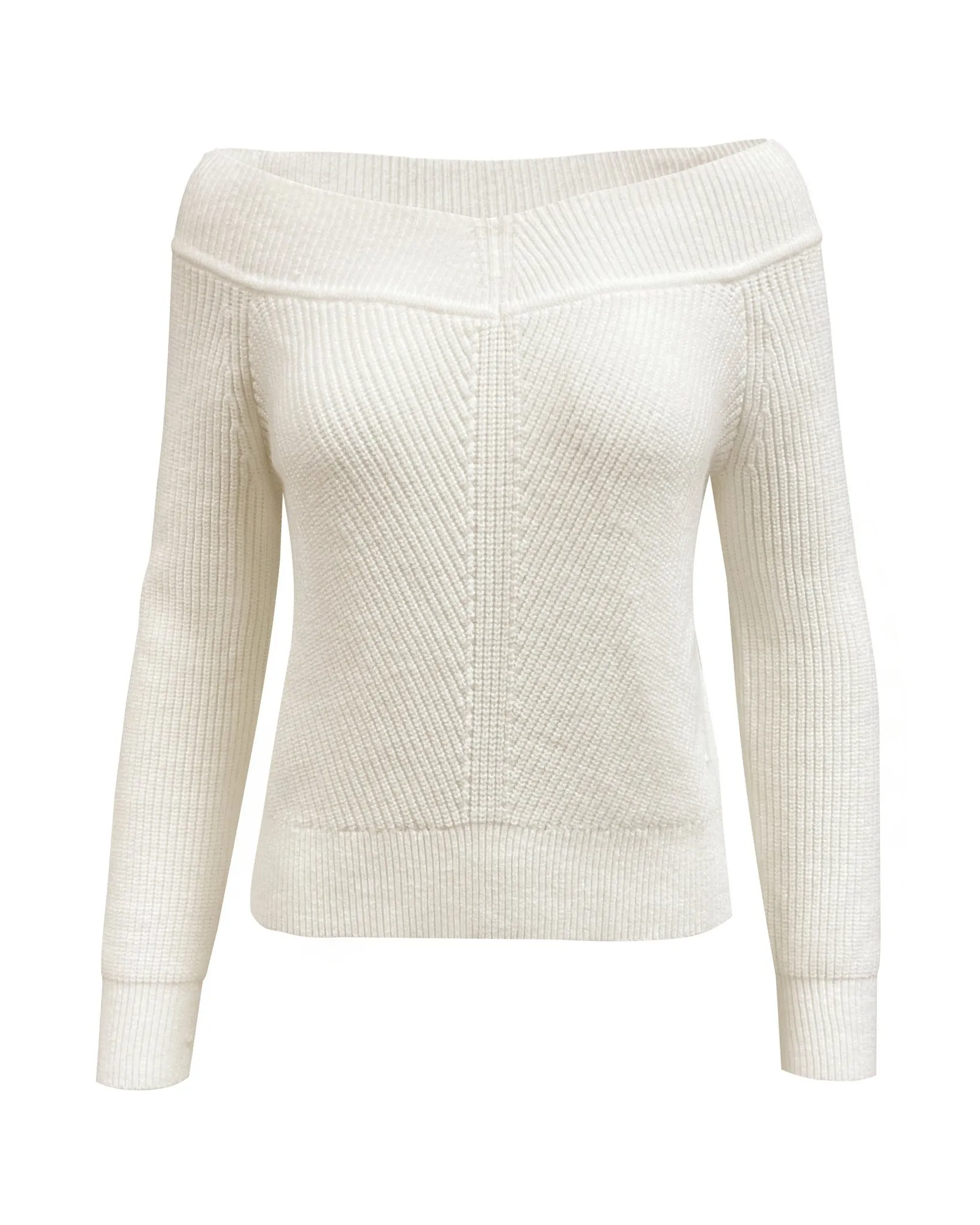 Slouchy Shaker Sweater Off White sold by Boston Proper product image thumbnail 2