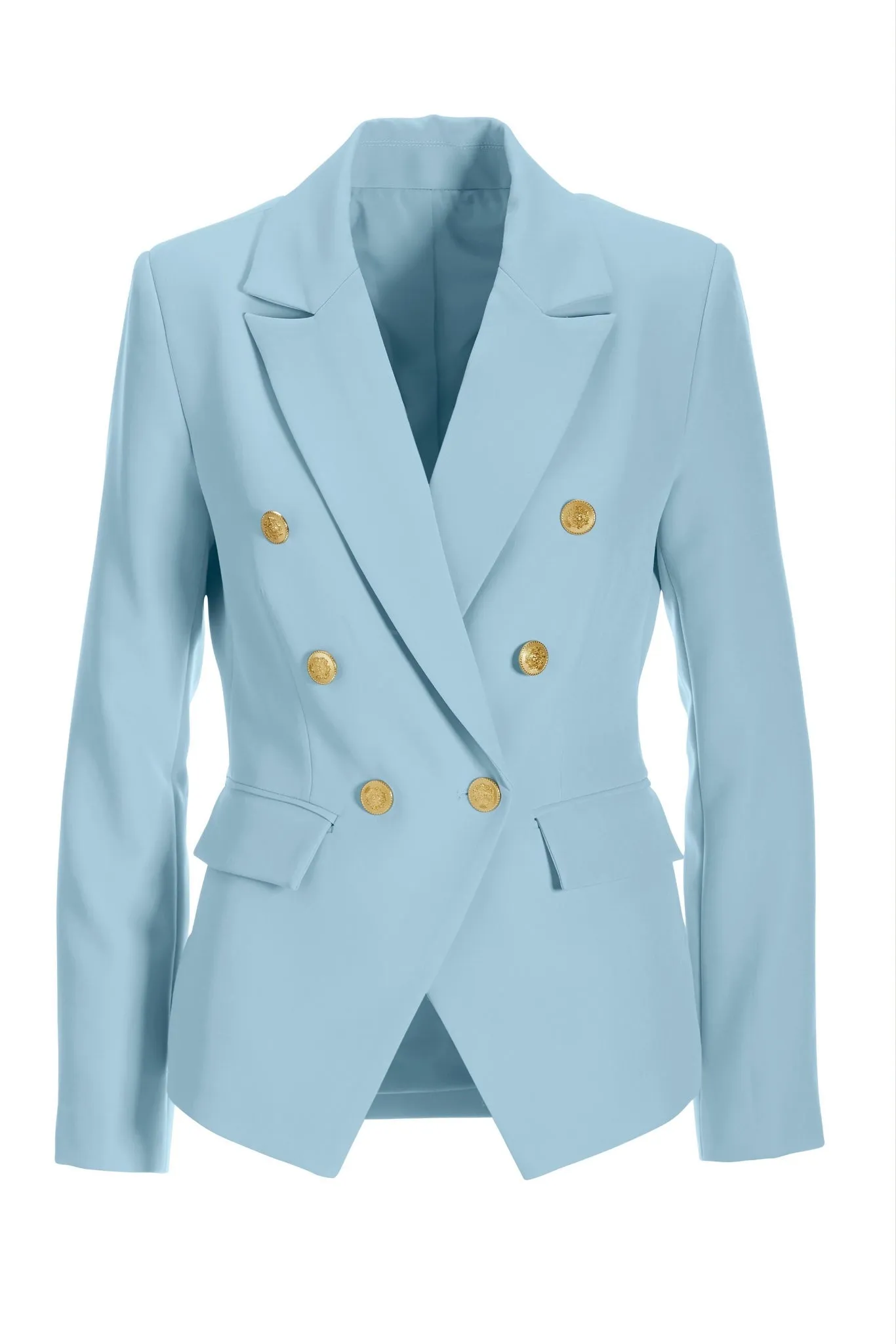 Crepe Double Breasted Blazer Airy Blue sold by Boston Proper product image thumbnail 2