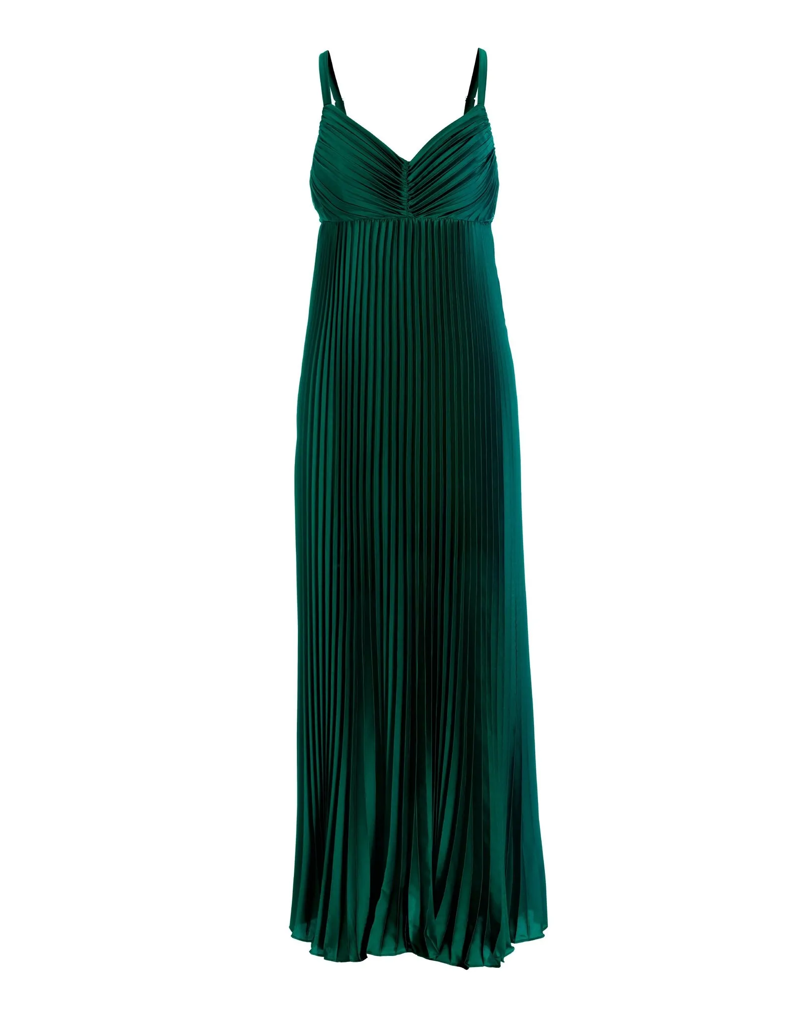 Liquid Shine pleated Maxi Dress Deep Emerald sold by Boston Proper product image thumbnail 2