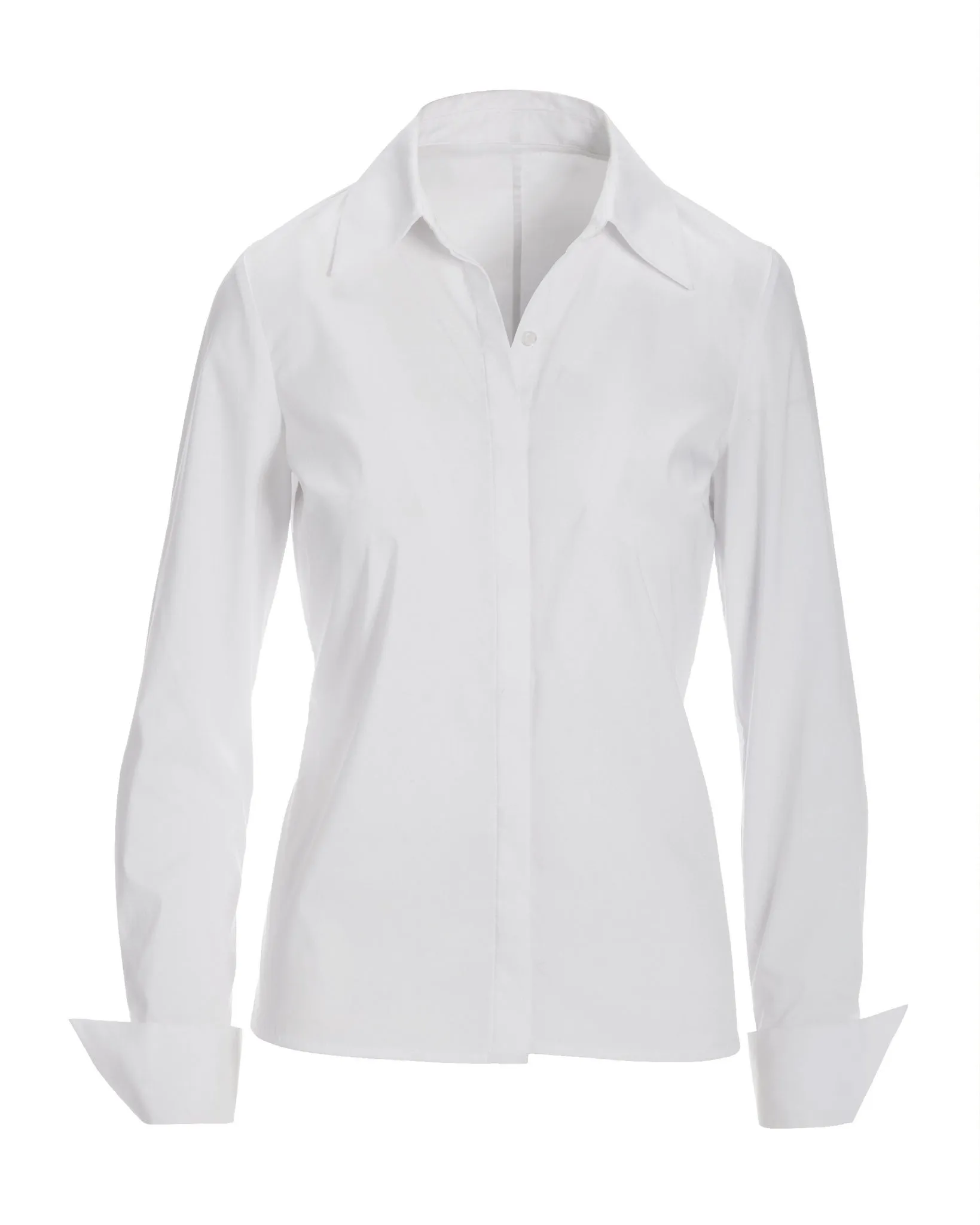 Sophia Button Up Poplin Shirt Pure White sold by Boston Proper product image thumbnail 2